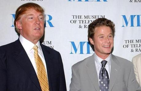 BEVERLY HILLS, CA - SEPTEMBER 20: (L-R) Businessman Donald Trump and television host Billy Bush attend the Museum of Television and Radio presents 